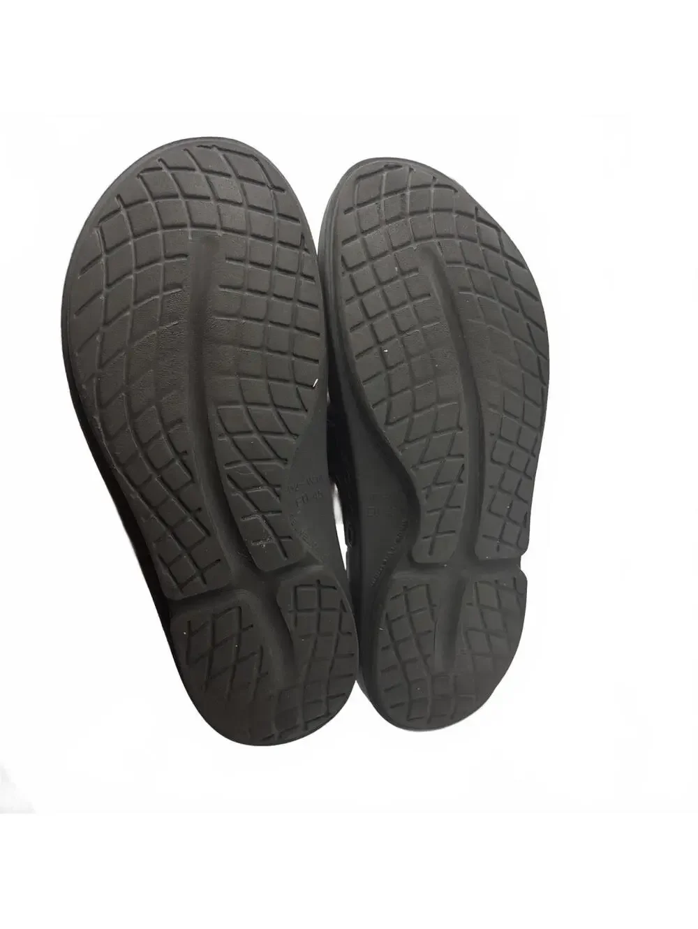 Oofos Black Flip Flop Sandals Shoes Men's Size 12 Women's Size 14